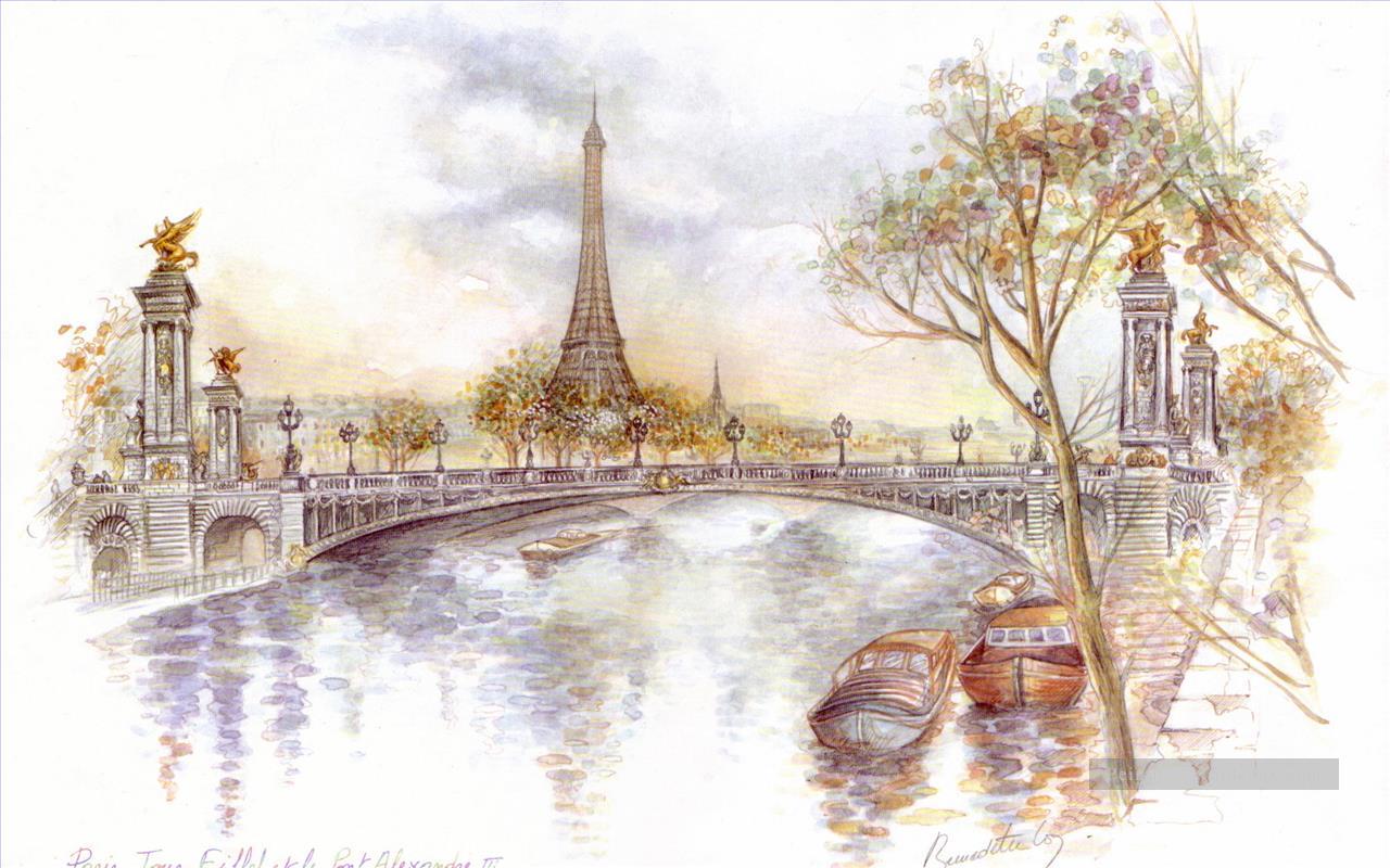 st002B scènes d’impressionnisme Parisien Peintures à l'huile